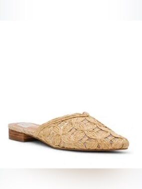 DV by Dolce Vita Deedee Mule Natural Raffia Woven Pointed Toe Flats Women’s 10